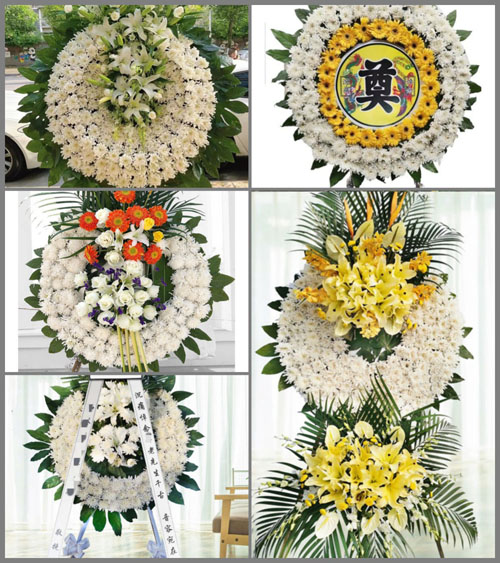 广东江门市台山市台城街道石花村花圈速递
